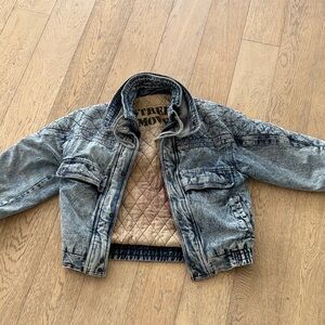Unisex- Denim Jacket with Quilted Lining - Blue
